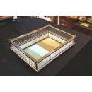 y15700餐具器皿-餐具用品/配件  鏡面托盤 (銀色)
